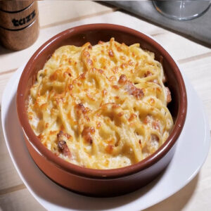 paste carbonara gratinate